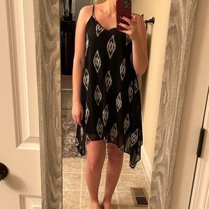 Black Dress with Print
